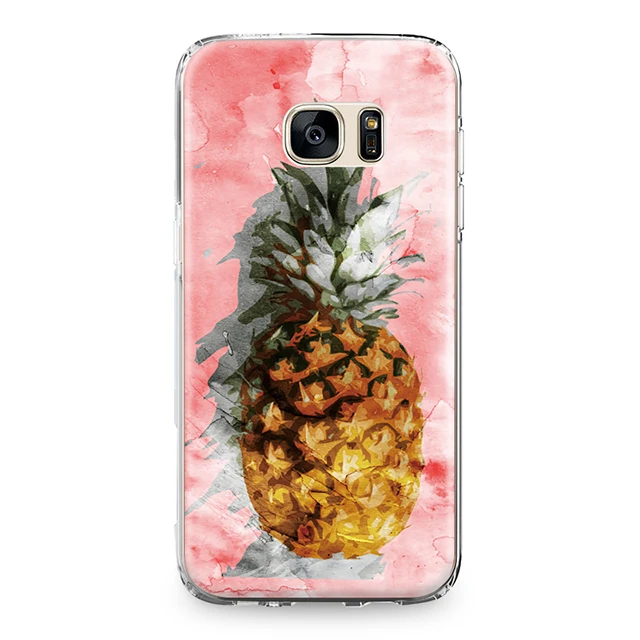 Для samsung Galaxy S5 S6 S7 край S8 S9 S10 плюс S10e Grand Prime Note 4 5 8 9 задняя крышка тропические фрукты, ананас силиконовый чехол - Цвет: 7210