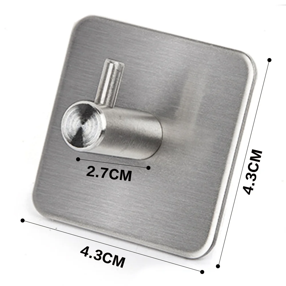 3 м клейкие настенные крючки из нержавеющей стали вешалка для одежды пальто шляпа