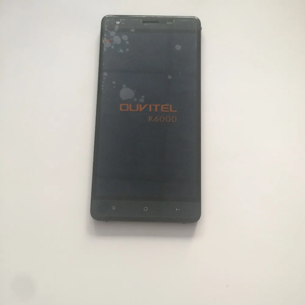 Б/у ЖК-экран + сенсорный экран рамка для OUKITEL K6000 MTK6735 64bit Quad Core 5 дюймов 1280x720