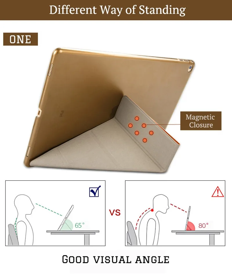 Jisoncase флип-чехол для iPad Pro 12,9 из искусственной кожи прозрачная на планшет Фолио Смарт-Чехол для iPad Pro 12," тонкий авто Пробуждение Funda