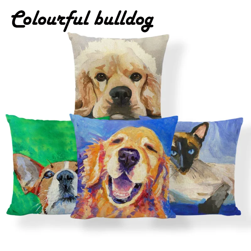 Подушка Golden Retriever Мопс Cavalier King Charles Spaniel сиамская кошка марокканская шоппинг