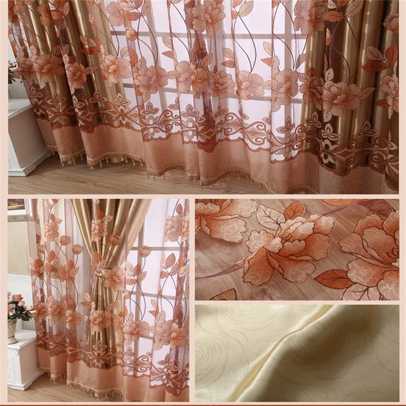 Европейские Роскошные тюлевые шторы с богатыми цветами для гостиной, отвесные занавески для кухни, оконные занавески, занавески для спальни, на заказ