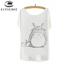 Футболка женская, летняя, с 3D-принтом Тоторо, WST92