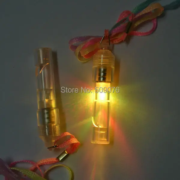 Free shipping 12pcs/lot Light Up Whistles LED Flashing Blinking Favors Rave Lanyard Whistle party novelty items | Дом и сад
