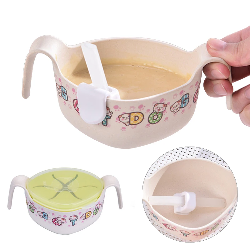 Детские закуски миска с соломинкой для детей хранения пищи посуда твердая
