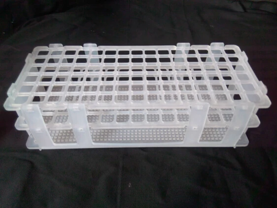 Пластиковая стойка для пробирок 13 мм * 90 лунок белая съемная (90 отверстий)