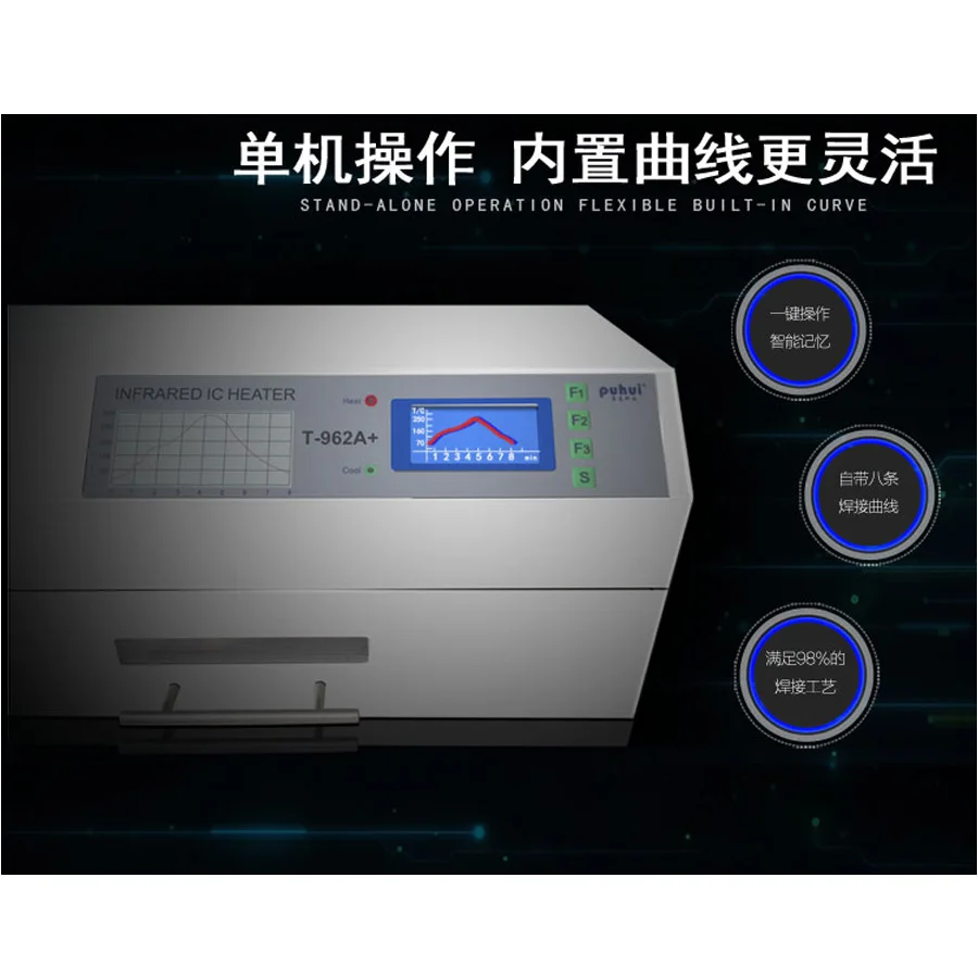 PUHUI T 962A + духовка для заправки волн инфракрасный IC НАГРЕВАТЕЛЬ T962A BGA SMD SMT
