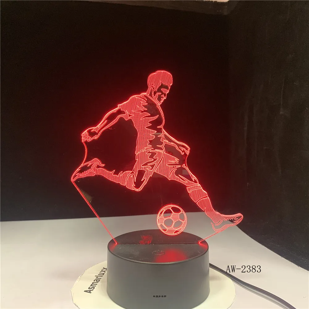 3D Светодиодная настольная лампа с сенсорной кнопкой для игры в футбол|Ночники| |