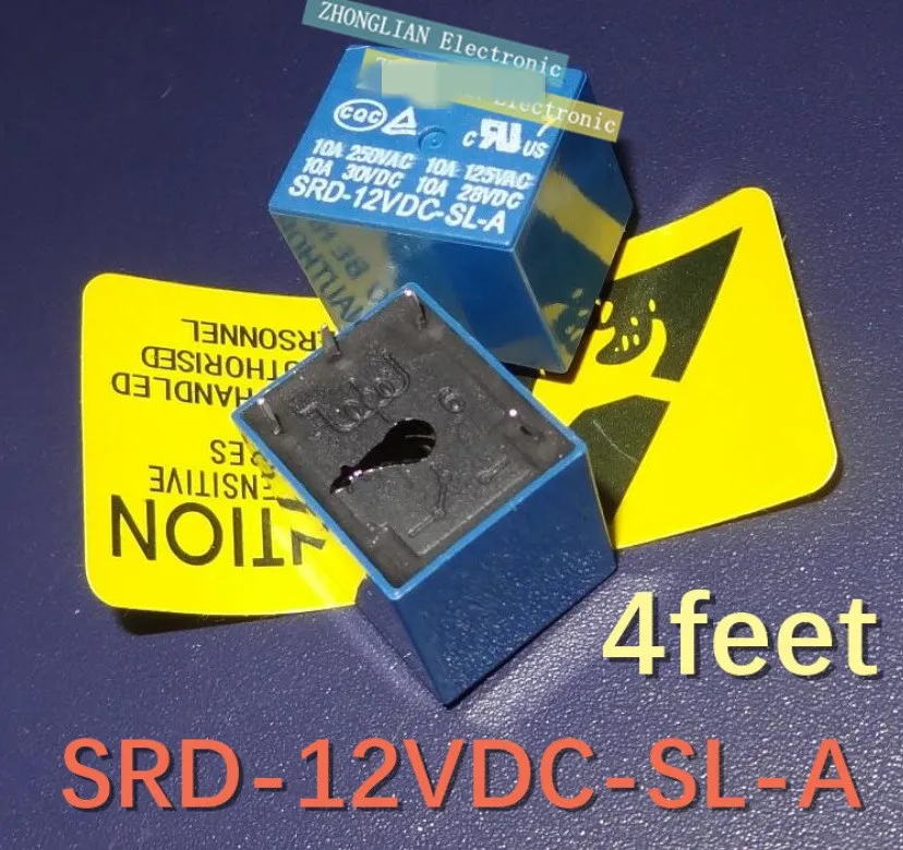 100 шт./лот SRD 12VDC SL A PCB Тип 12В DC SONGLE 250В 10А 4Pin реле питания|Реле| |