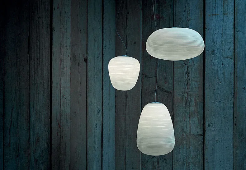 Скандинавские креативные белые стеклянные висячие лампы Foscarini, обряд E27, подвесной светильник для столовой, гостиной, бара, ресторана