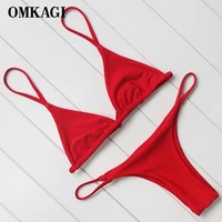 omkagi women swimsuit swimwear biquini sexy push up micro bikini set swimming bathing suit beachwear brazilian bikini 2021