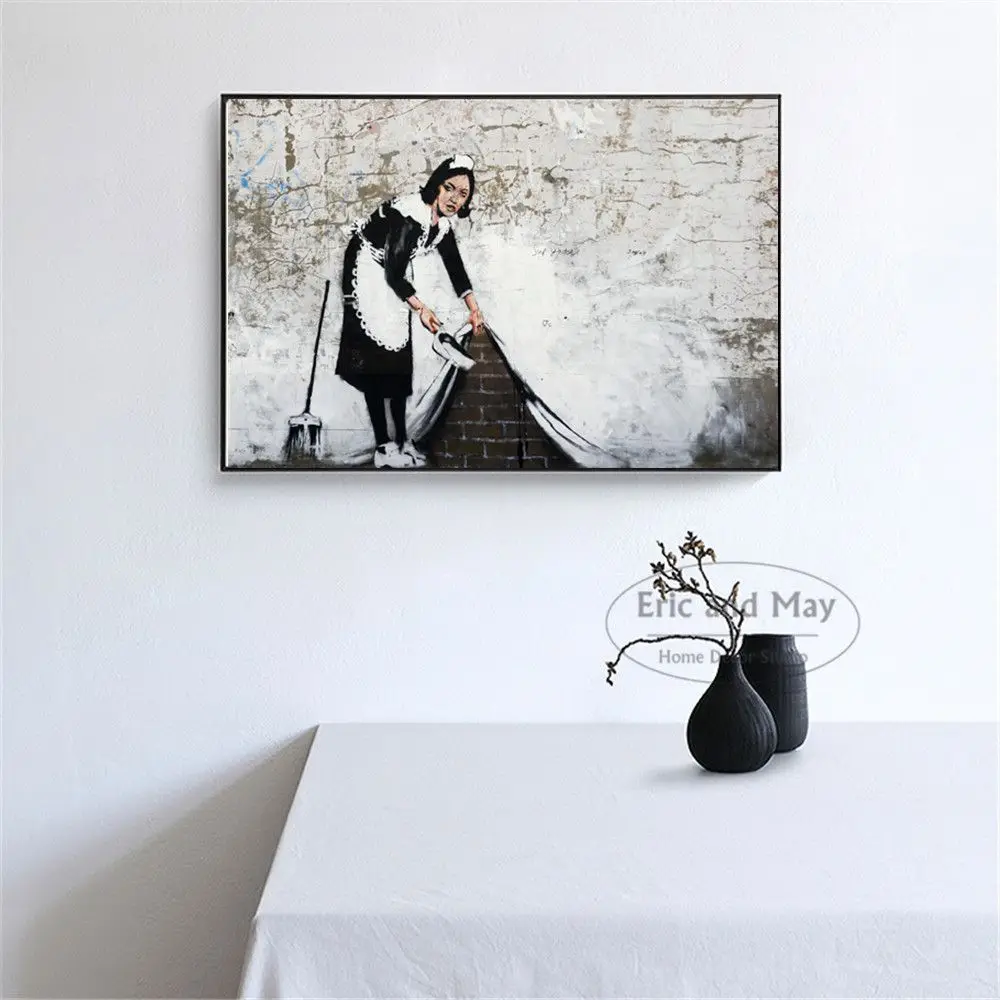 Banksy Life забавные художественные плакаты и принты, настенная живопись на холсте для гостиной, Декор для дома, без рамы - Цвет: 1