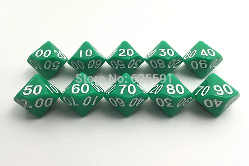 10 шт./компл. T & G Красочный D10 % набор игральных костей Непрозрачный эффект dnd