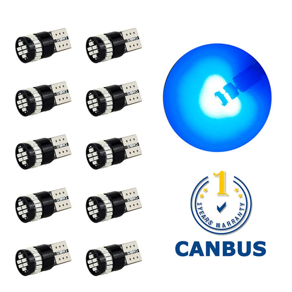 Автомобильные светодиодсветодиодный габаритные огни T10 W5W Canbus для Audi A3 8P 8L A6 4F C5 C6