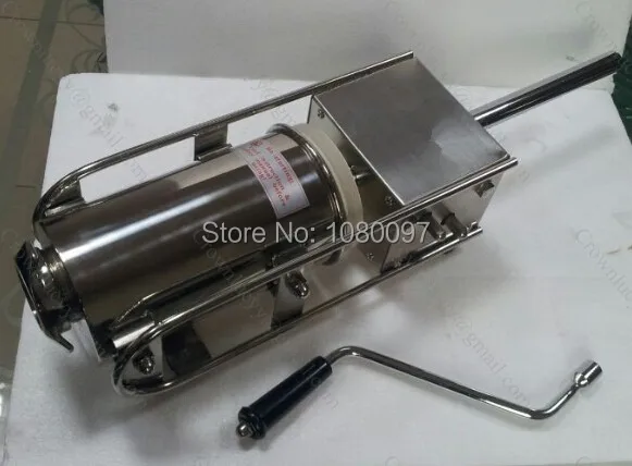 Горизонтальный колбасный наполнитель емкостью 2 л с пластиковым поршень|sausage