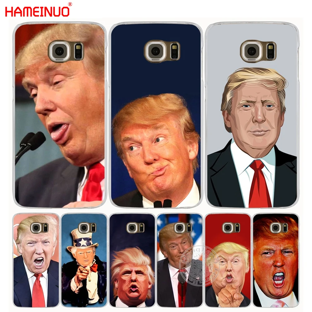 HAMEINUO Дональд Трамп чехол для сотового телефона с глупым лицом Samsung Galaxy S7 edge PLUS S8 S6