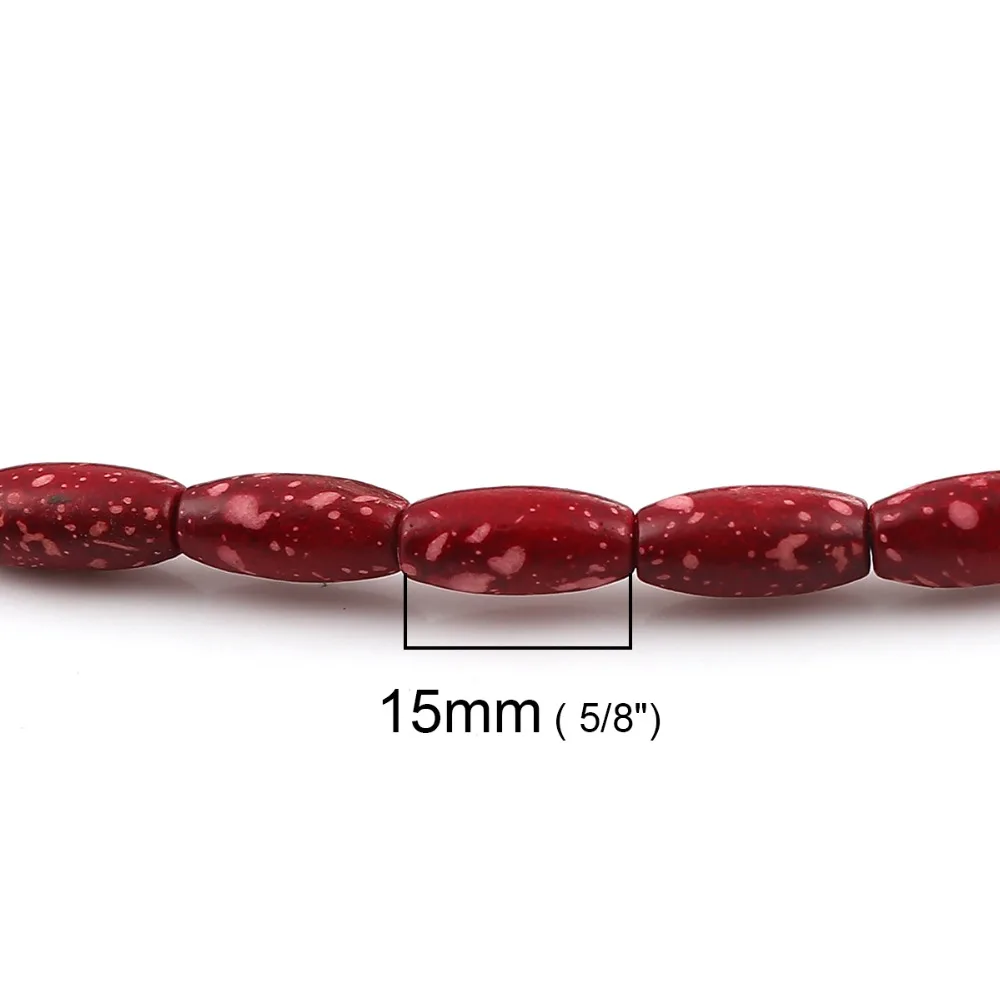 DoreenBeads модные деревянных бусин в форме овальных красочные коричневый ювелирных