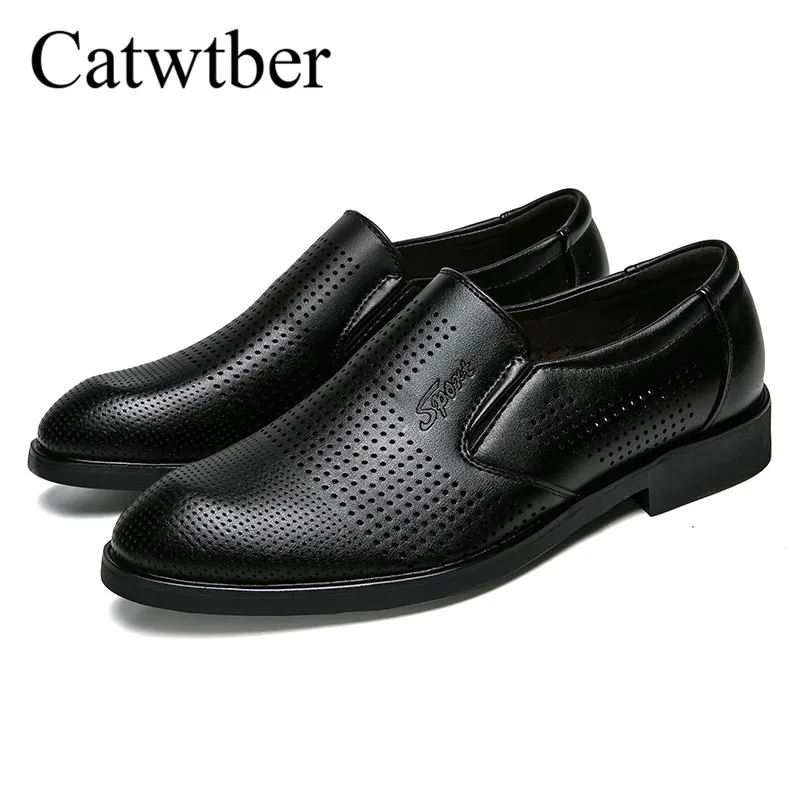 Catwtber Роскошные брендовые классические мужские нарядные туфли с острым носком