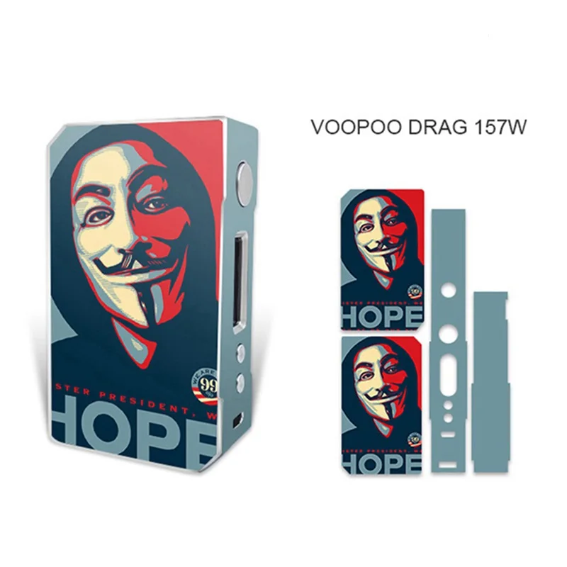Высокое качество электронная сигарета стикер s для VOOPOO DRAG TC 157W коробка мод кожи наклейка