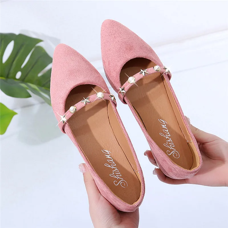 Женские остроносые туфли на плоской подошве мягкие весенние мокасины с