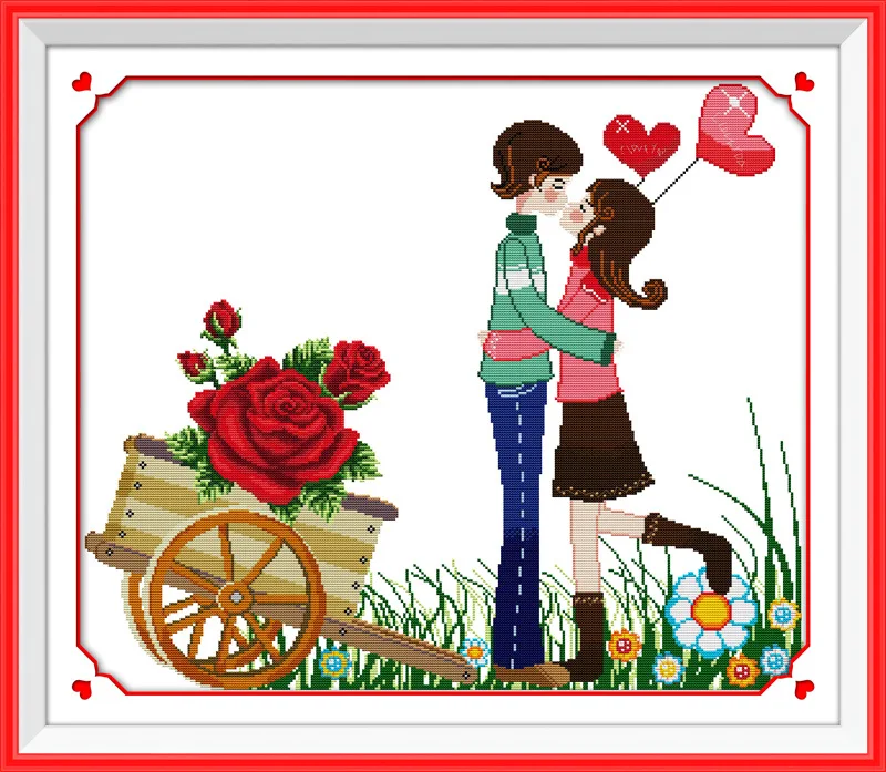 Набор для вышивки Сладкая любовь с автомобилем | Дом и сад