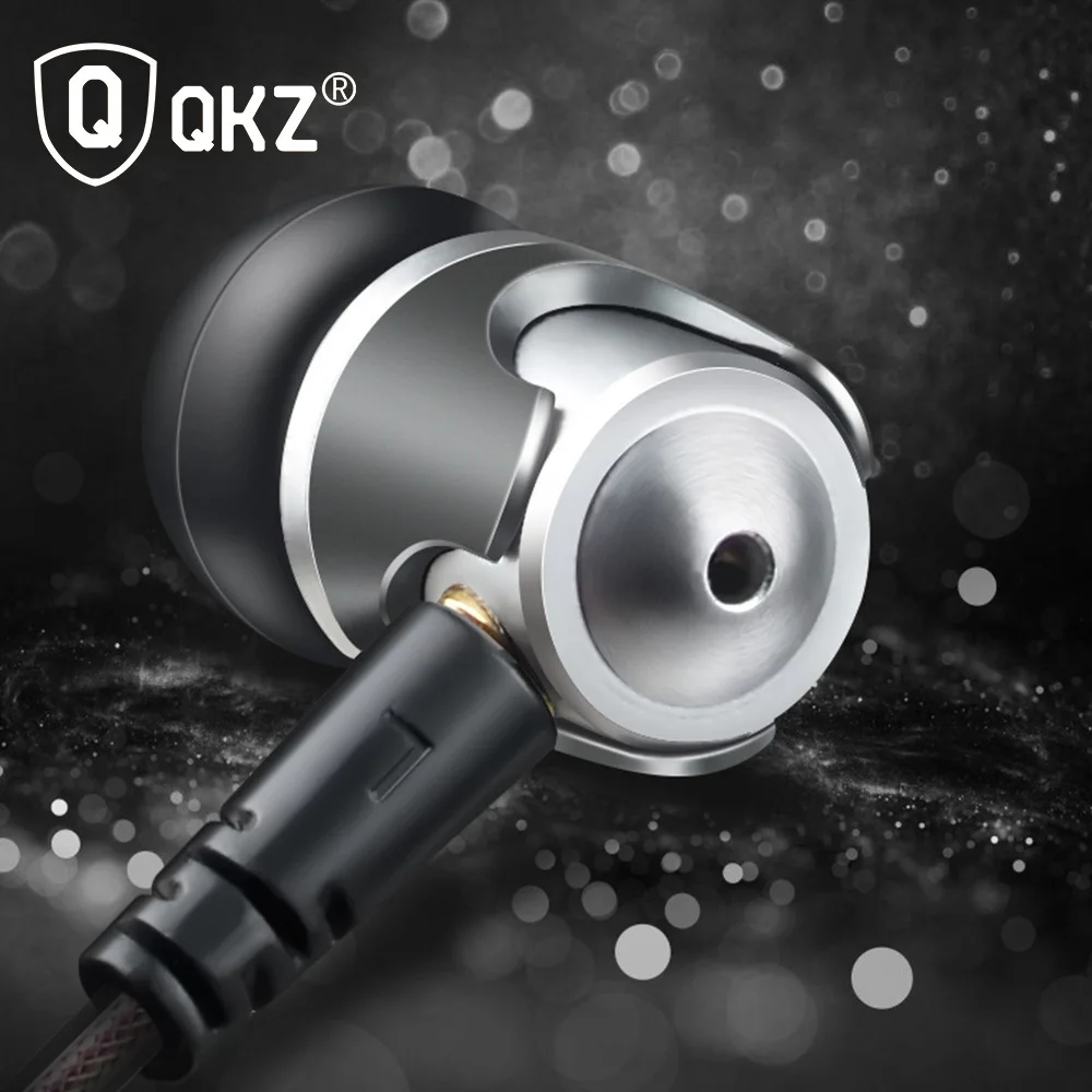2019 новые наушники QKZ DM4 In Ear с динамическим драйвером и микрофоном, гибридный HIFI наушники с проводным подключением для Dj MP3.