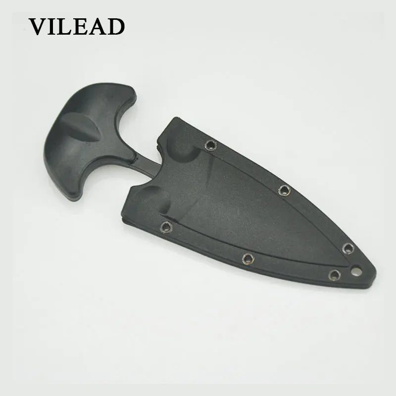Многофункциональное наружное ожерелье VILEAD, мини прямой нож, нож с открытой надписью, нож для чая, тренировочный защитный портативный инструмент, подвеска