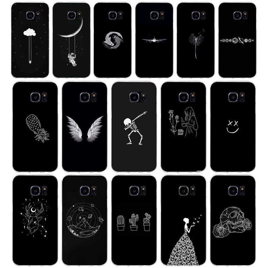 264AQ Line Art Face абстрактный узор Мягкий ТПУ силиконовый чехол для samsung Galaxy s6 s7 edge s8 s9 plus