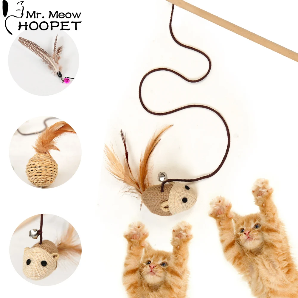 Игрушка для кошек Hoopet, прорезыватель, разноцветный, птица, перо, товары для кошек, ловушка для кошек, прорезыватель, игрушки, товары для кошек