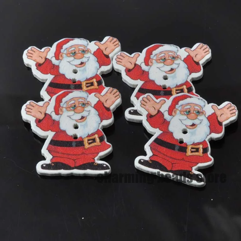 Сказочное украшение для рукоделия Father Christmas, аксессуары для шитья, Размеры 35x36 мм, 50 шт. MT0316