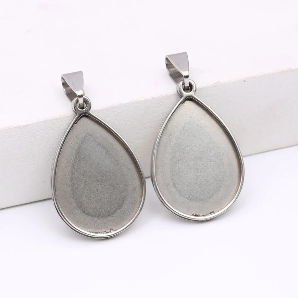 10 шт. основа для кабошона из нержавеющей стали 18 х25 мм|bezel tray|stainless steel cabochon basecabochon