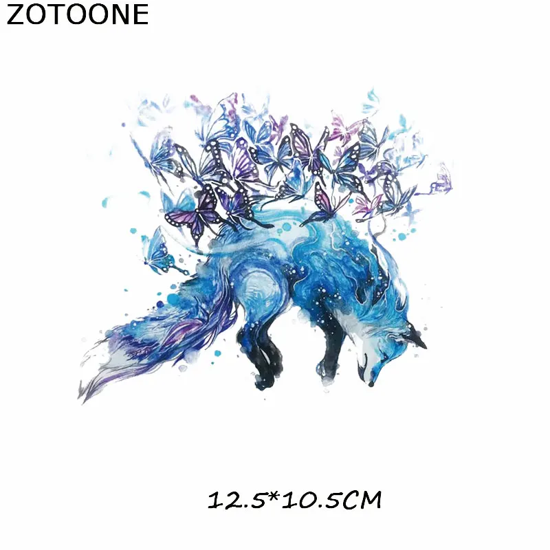 ZOTOONE живопись тушью животные гладить на передачу полосатые наклейки на одежду DIY Термоаппликации моющиеся приложения термо-Стикеры для одежды