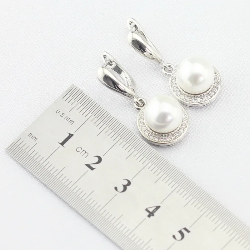 Женский ювелирный комплект из колье серёг и кольца с пресноводным жемчугом|colorful