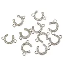 Стразы подвесные из модного серебристого цвета сплава, для изготовления украшений, 20 шт.