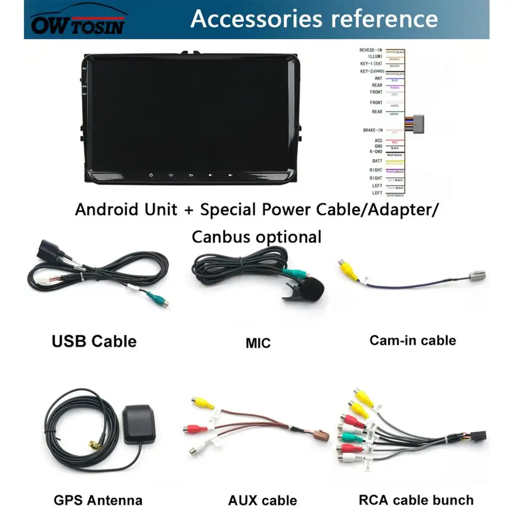 9 ''IPS 8 ядер Android 0 автомобильный DVD Радио GPS мультимедийный плеер 4G + 64G для VW Passat