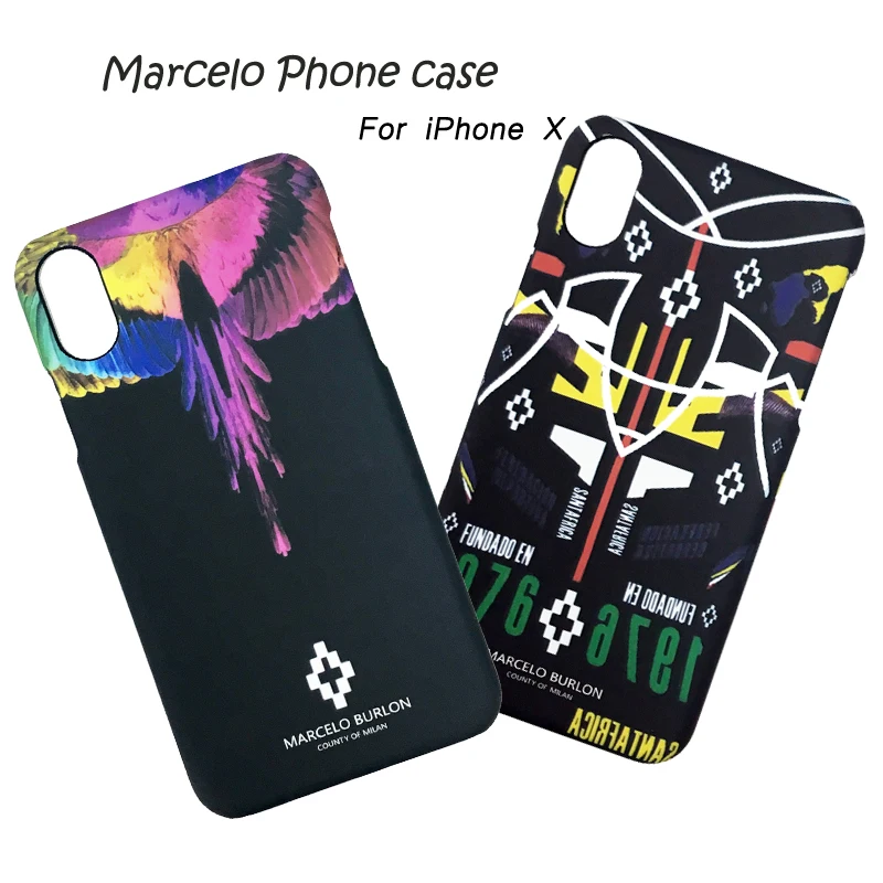 Marcelo Burlon крышка для iPhone X случае диких животных Пластик Футляр Coque Tiger Марсело