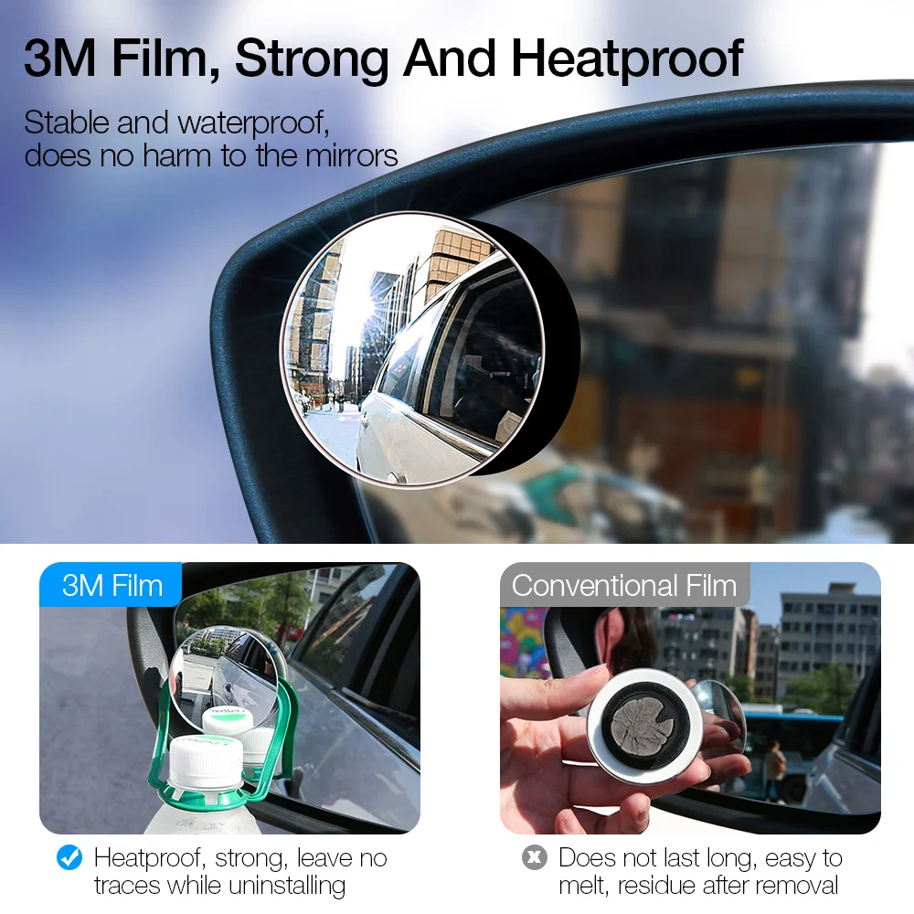 FLOVEME 2 шт. автомобильный держатель HD заднего вида выпуклое зеркало Авто 360