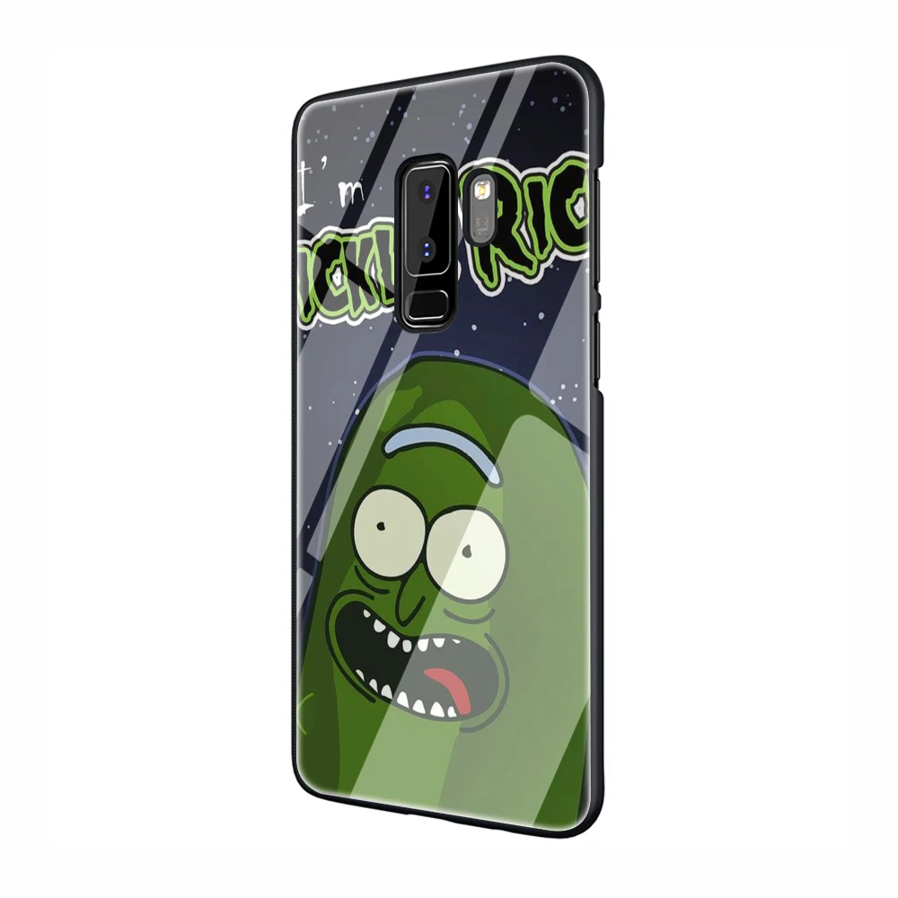 Чехол для телефона Rick and Morty pickle rick из закаленного стекла для samsung Galaxy S7 edge S8 9 10 Note 8 9 10 Plus A10 20 30 40 50 60 70 - Color: G12