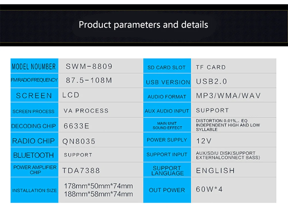 AMPrime 1din 12 в Bluetooth Стерео FM радио MP3 аудио плеер 5 в зарядное устройство USB SD AUX Автоэлектроника сабвуфер 1 DIN Авторадио