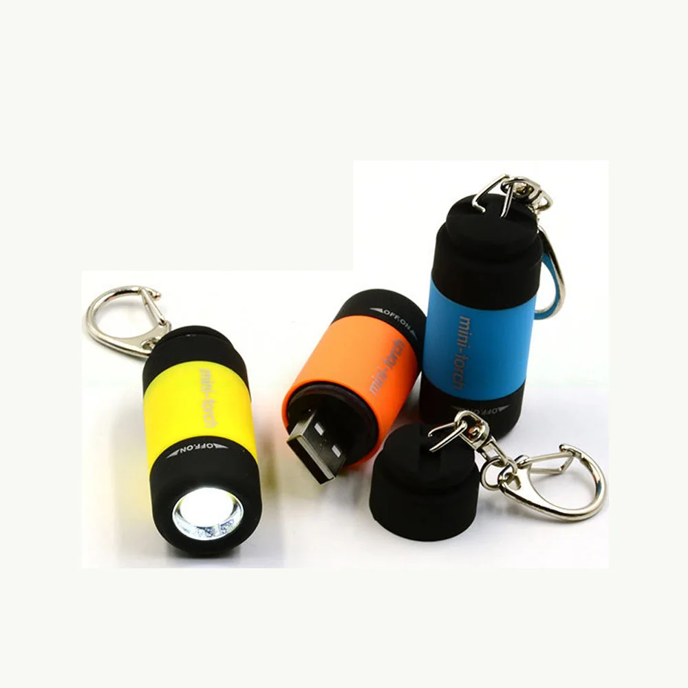 Портативный мини брелок USB Перезаряжаемый Карманный фонарик лампа IP67