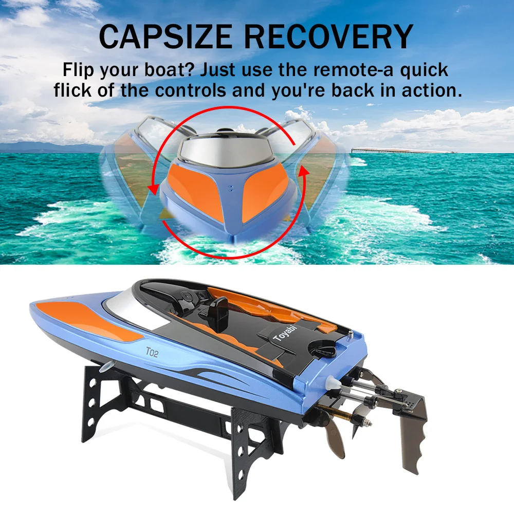 Радиоуправляемая лодка 30 км/ч высокоскоростная гоночная с дистанционным