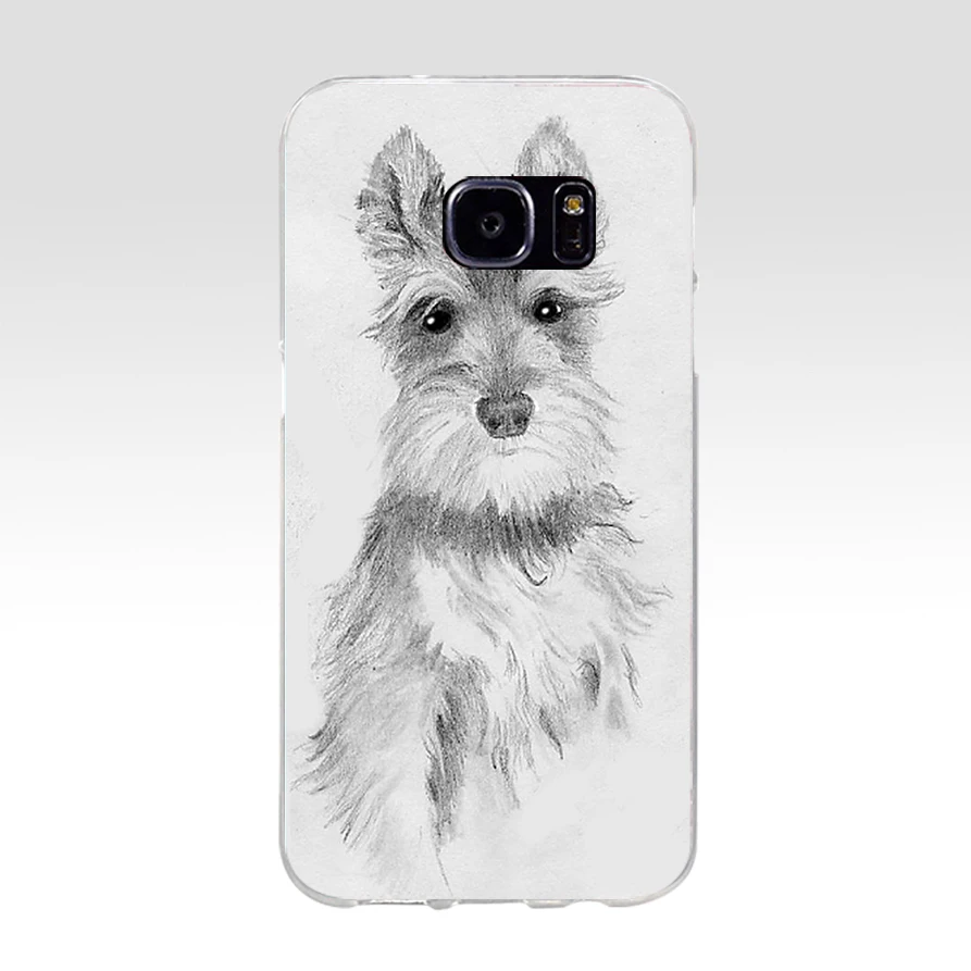 71H миниатюрный Schnauzer Мягкий ТПУ силиконовый чехол для samsung Galaxy s6 s7 edge s8 s9 plus |