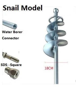 Snail Square Шток для перемешивания раствора, спиральный смеситель, бетонная дрель, высококачественный инструмент для смешивания бетона с SDS головкой для электрического молотка, водяного бура - Цвет: Snail Square