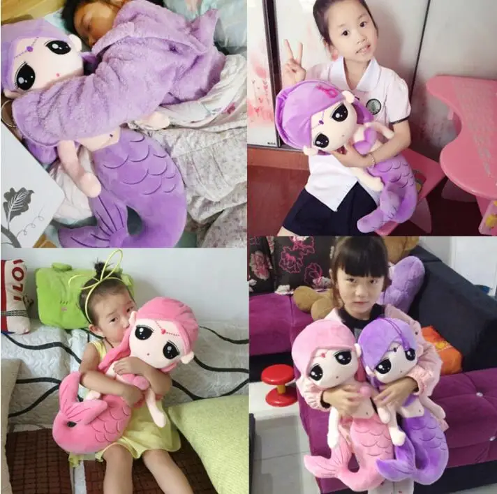 1pc 30cm 40cm 50cm cartoon princess mermaid pacify sleepy plush doll pillow stuffed toy children girl bed gift | Игрушки и хобби