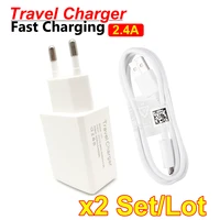 5v2 4a fast charging travel usb charger adapter universal wall charger with micro usb cable for samsung eu plug for iphone