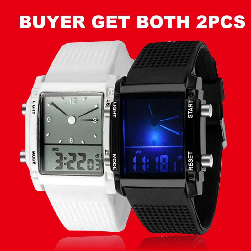 Часы наручные светодиодные для влюбленных цифровые спортивные повседневные с