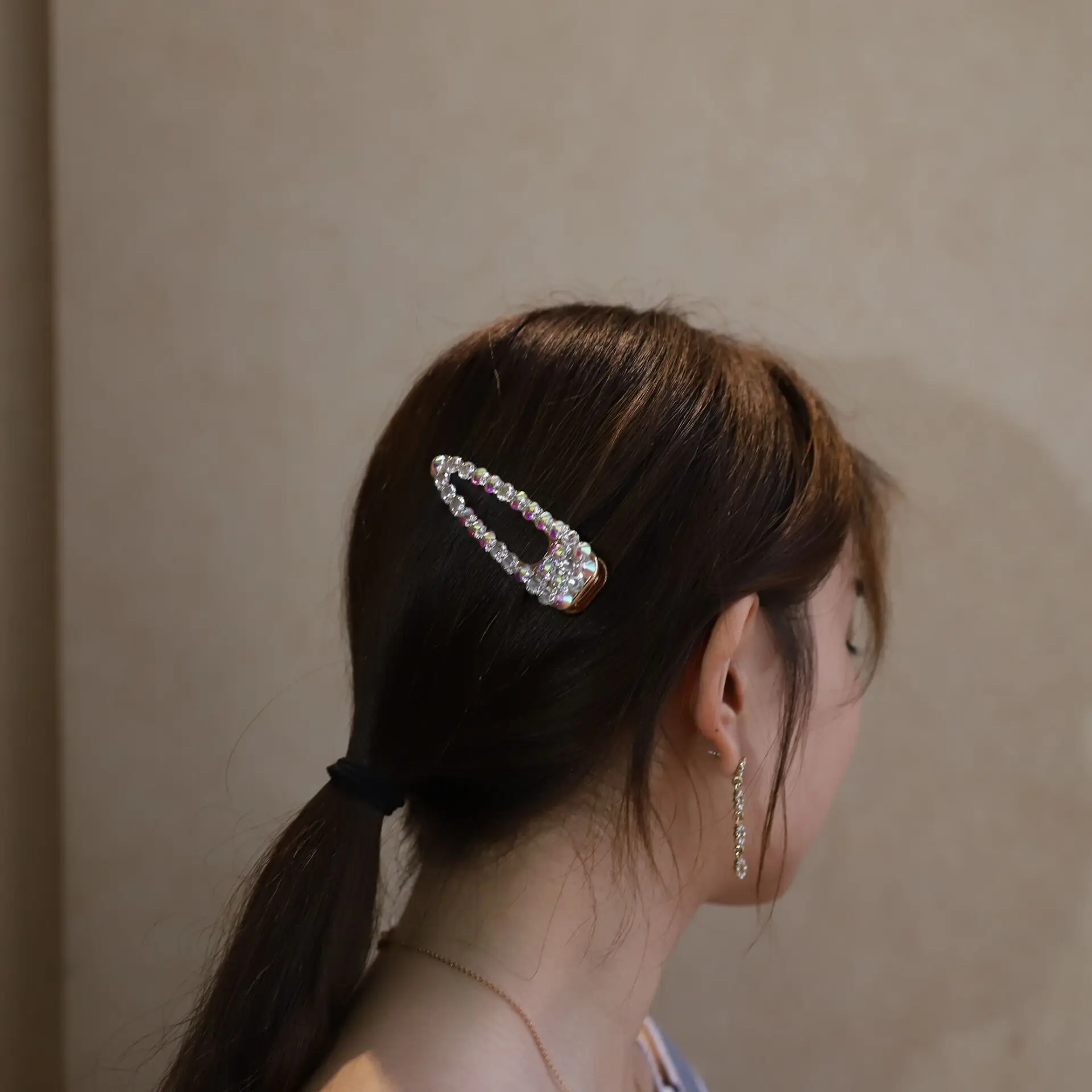 2019 Корея розовая ракушка шпильки винтажный геометрический Овальные Заколки для