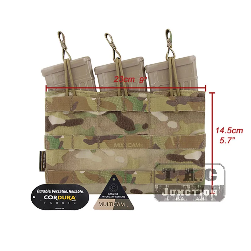 Emerson Tactical 5,56. 223 тройной Открытый Топ подсумок Emersongear Mag Pouch MOLLE PALS лямки тяговые вкладки быстрый доступ