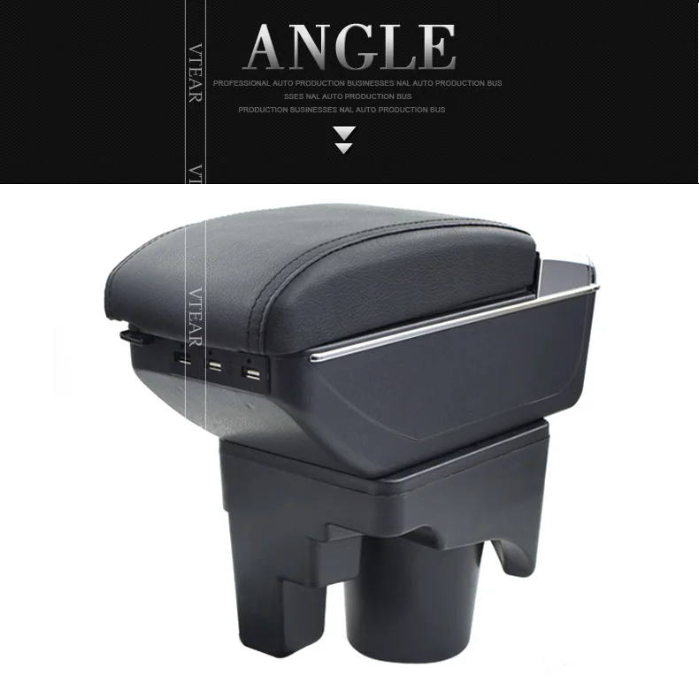 Vtear для VW jetta mk5 Golf mk5 6 автомобильный подлокотник вращающийся ящик для хранения кожаный подлокотник центральная консоль украшения аксессуары 2008 подлокотник