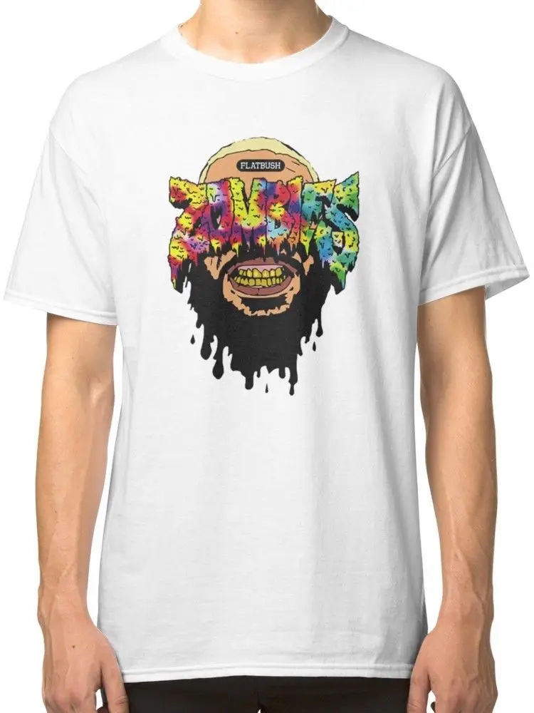 Flatbush Zombie белая футболка футболки одежда стиль Круглый Стиль на заказ Джерси